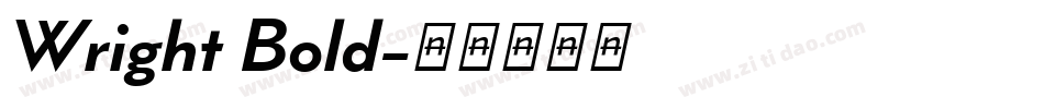 Wright Bold字体转换